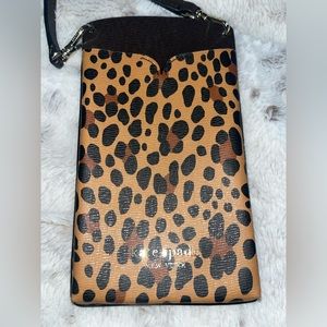 Kate Spade leopard print crossbody wallet/ purse